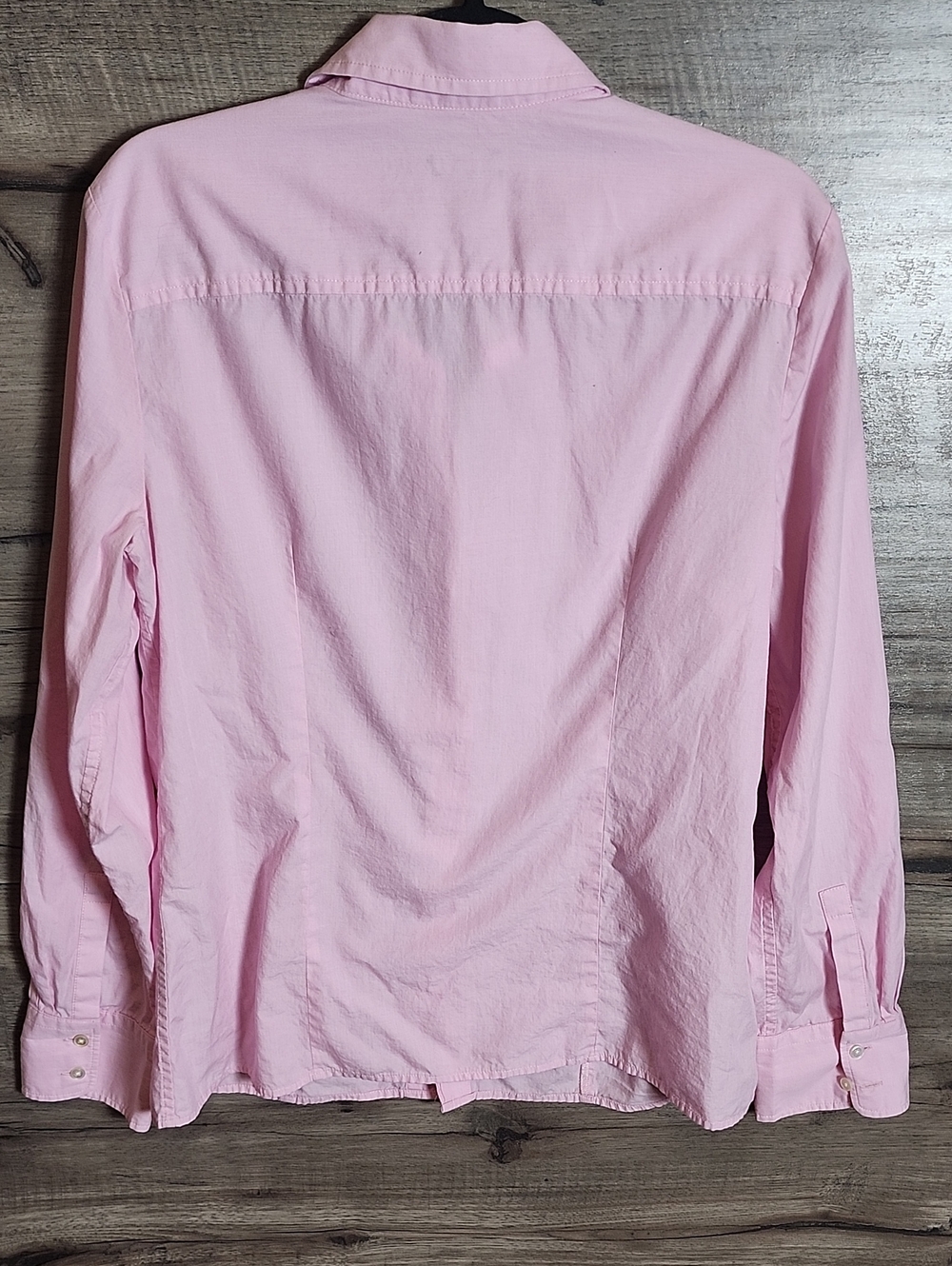 Talbots Ruffle Front Button Down Shirt In Pink - Picture 8 of 8